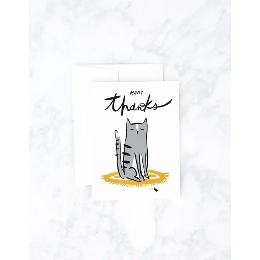 Paper Lockwood Thank You Cards | Many Thanks Cat Greeting Card