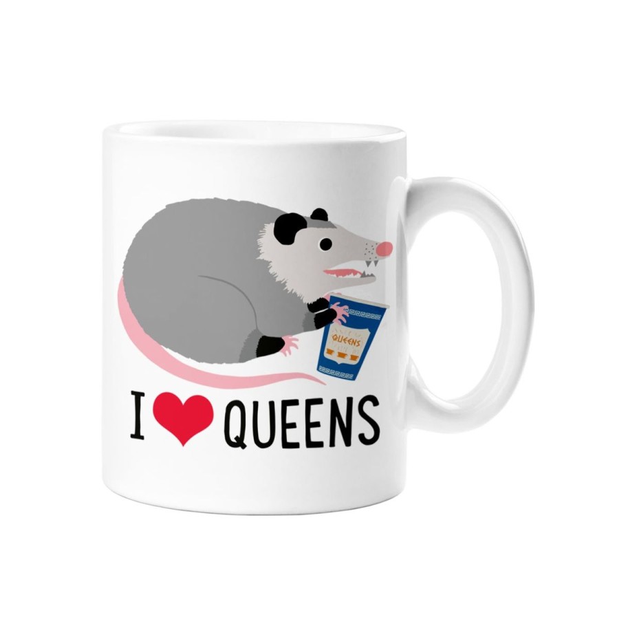 Home Lockwood Mugs | I Heart Queens Opossum Mug