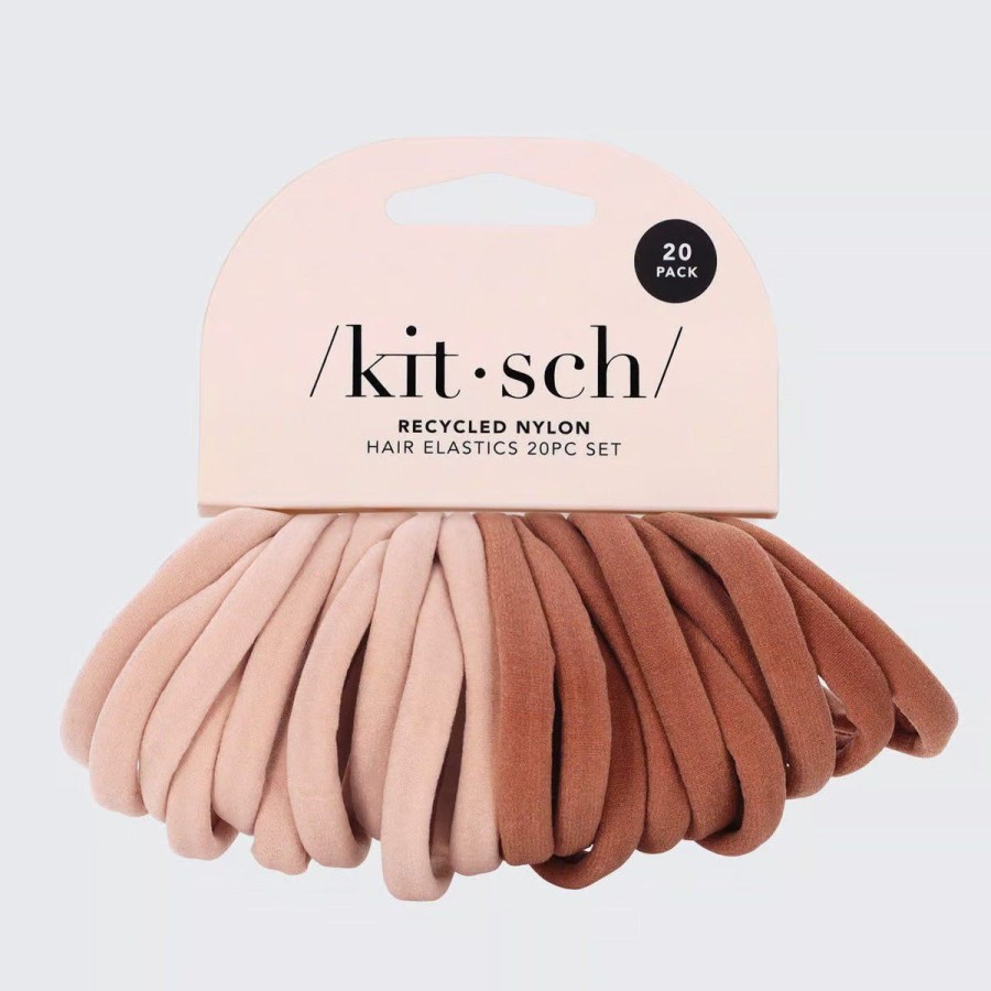 Beauty & Wellness Lockwood Beauty Tools | Eco-Friendly Nylon Elastics 20Pc-Blush