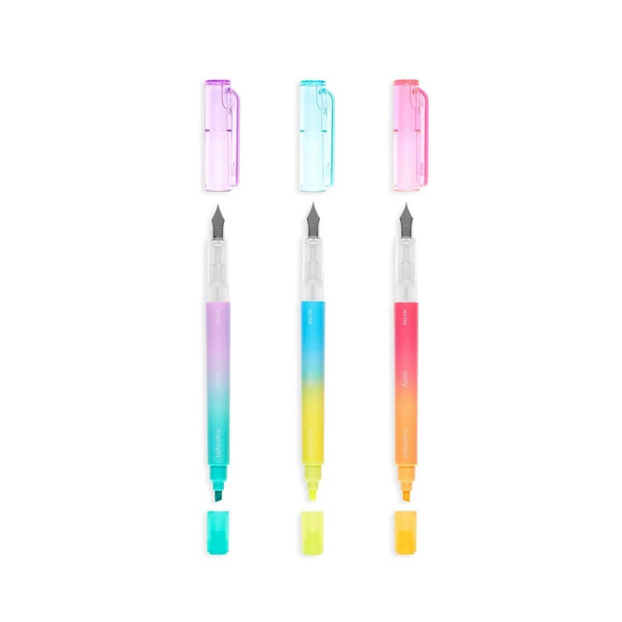 Home Lockwood Arts & Crafts | Writer'S Duo Double-Ended Fountain Pen & Highlighter Set/3