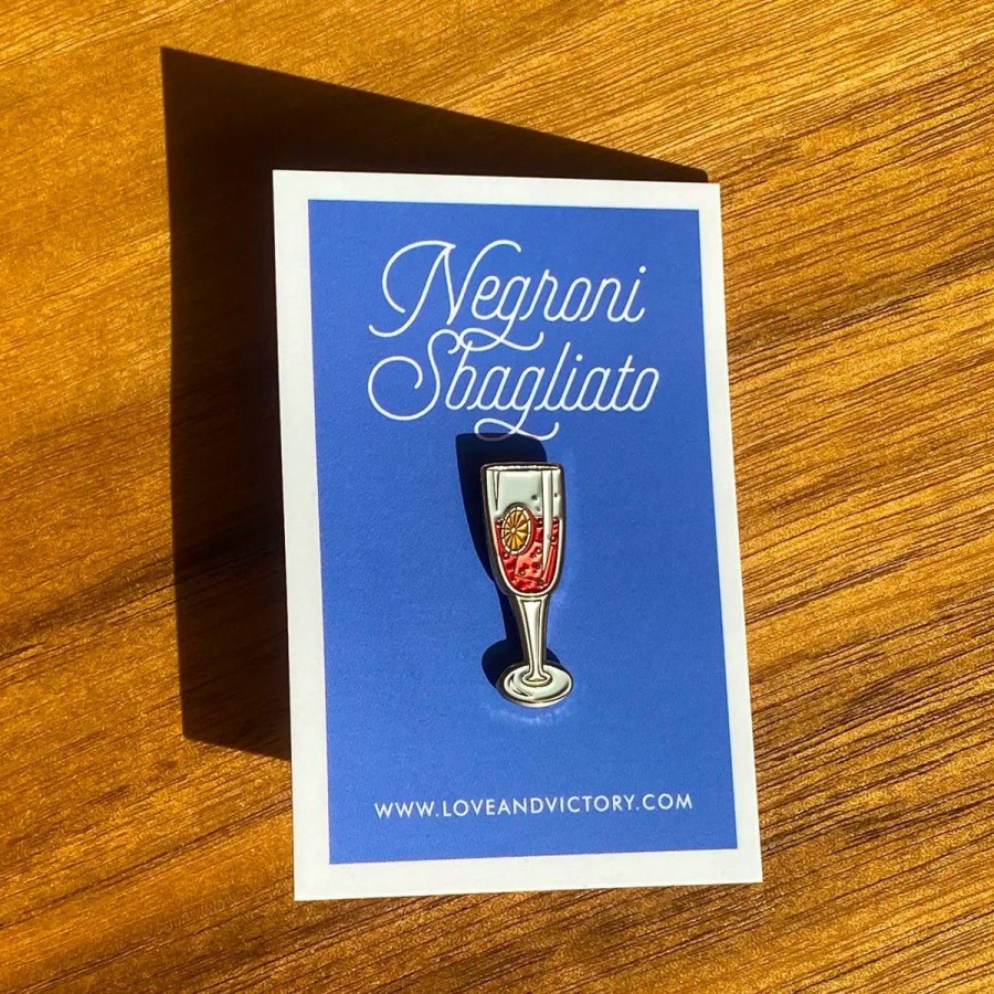 Accessories Lockwood | Negroni Sbagliato Cocktail Enamel Pin