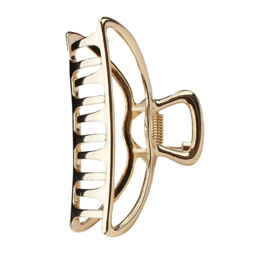 Accessories Lockwood | Round Gold Open Shape Claw Clip