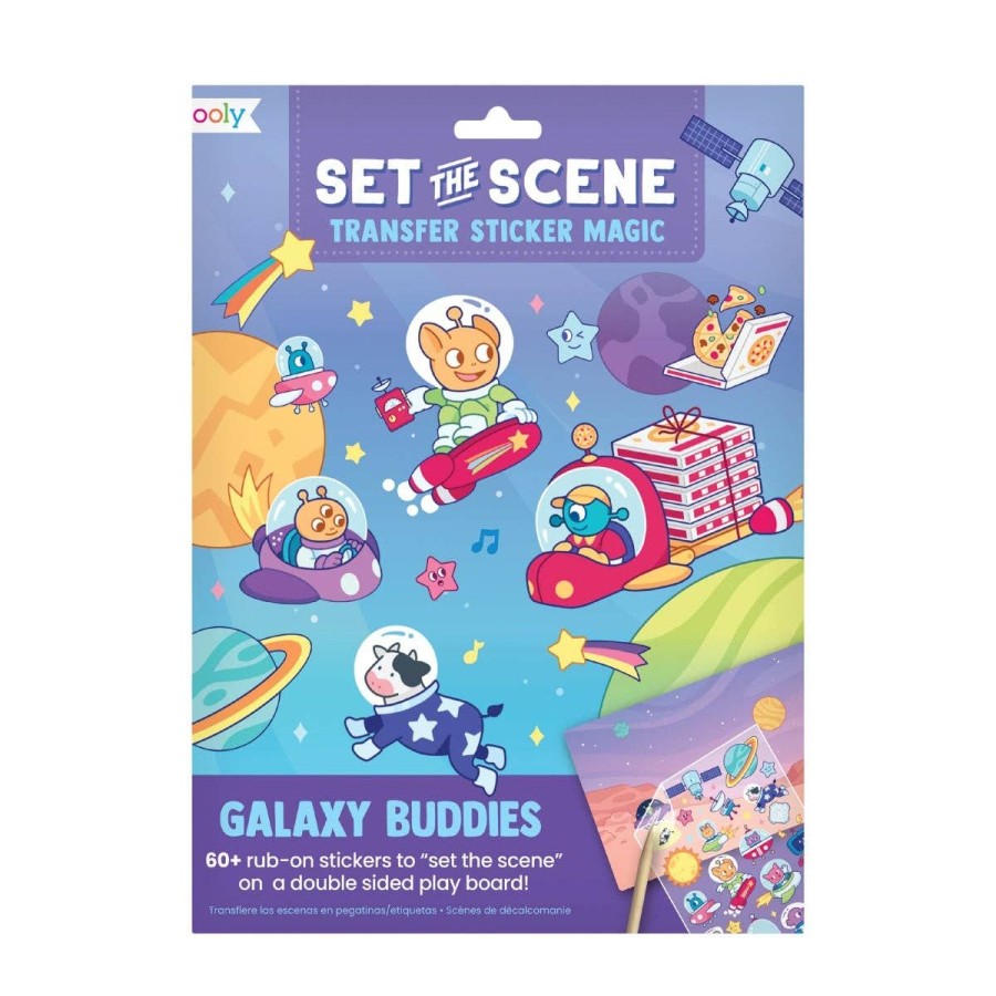 Kids Lockwood Arts & Crafts | Set The Scene Transfer Sticker Magic-Galaxy Buddies