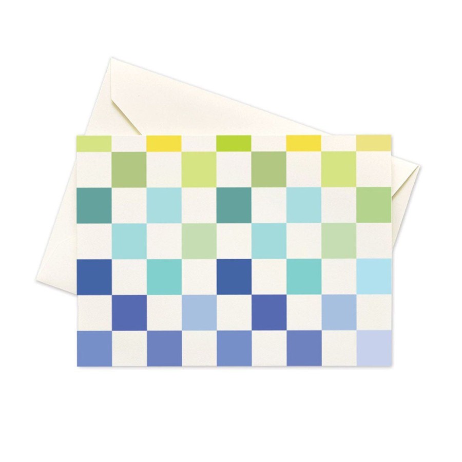 Paper Lockwood Boxed Cards & Postcards | Rainbow Checker Note Cards-Box Of 10