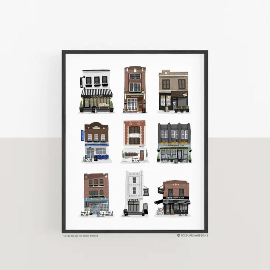 Home Lockwood Wall Decor & Frames | Astoria Shop Fronts 8"X10" Print With Matboard Frame