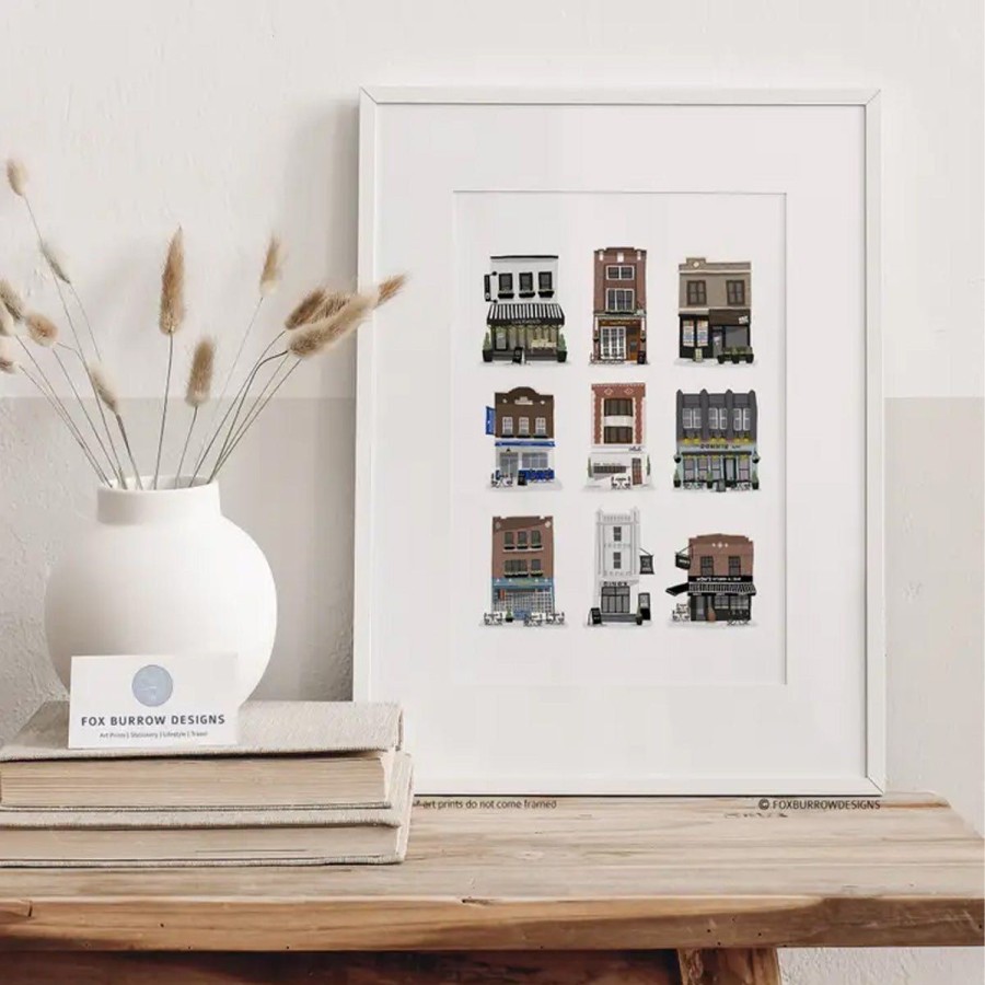 Home Lockwood Wall Decor & Frames | Astoria Shop Fronts 8"X10" Print With Matboard Frame