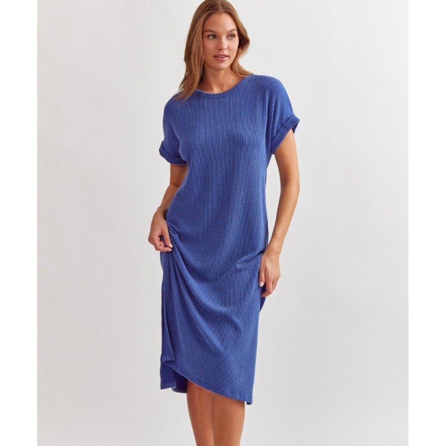 Women Lockwood Dresses & Jumpsuits | Short Sleeve Shift Dress In Indigo