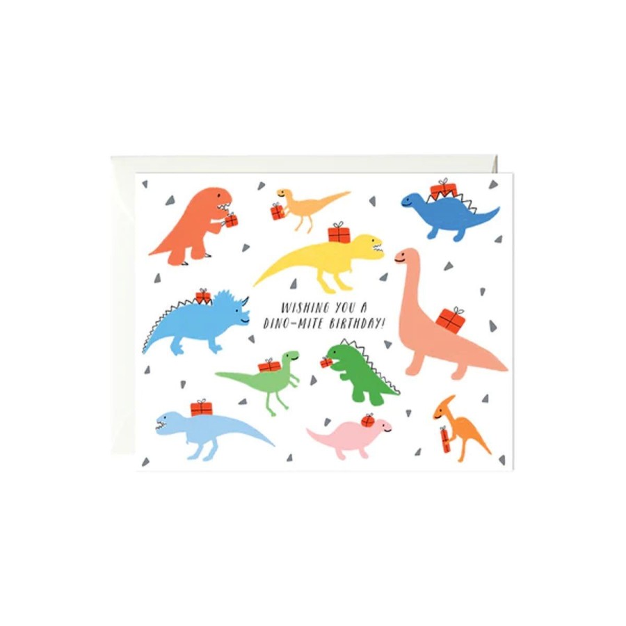 Paper Lockwood Birthday Cards | Colorful Dinos Greeting Card