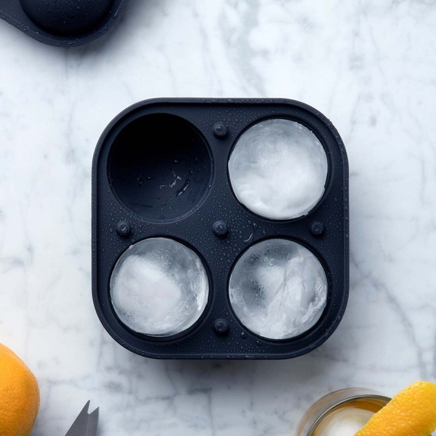 Home Lockwood Drinks | Peak Charcoal Sphere Ice Mold