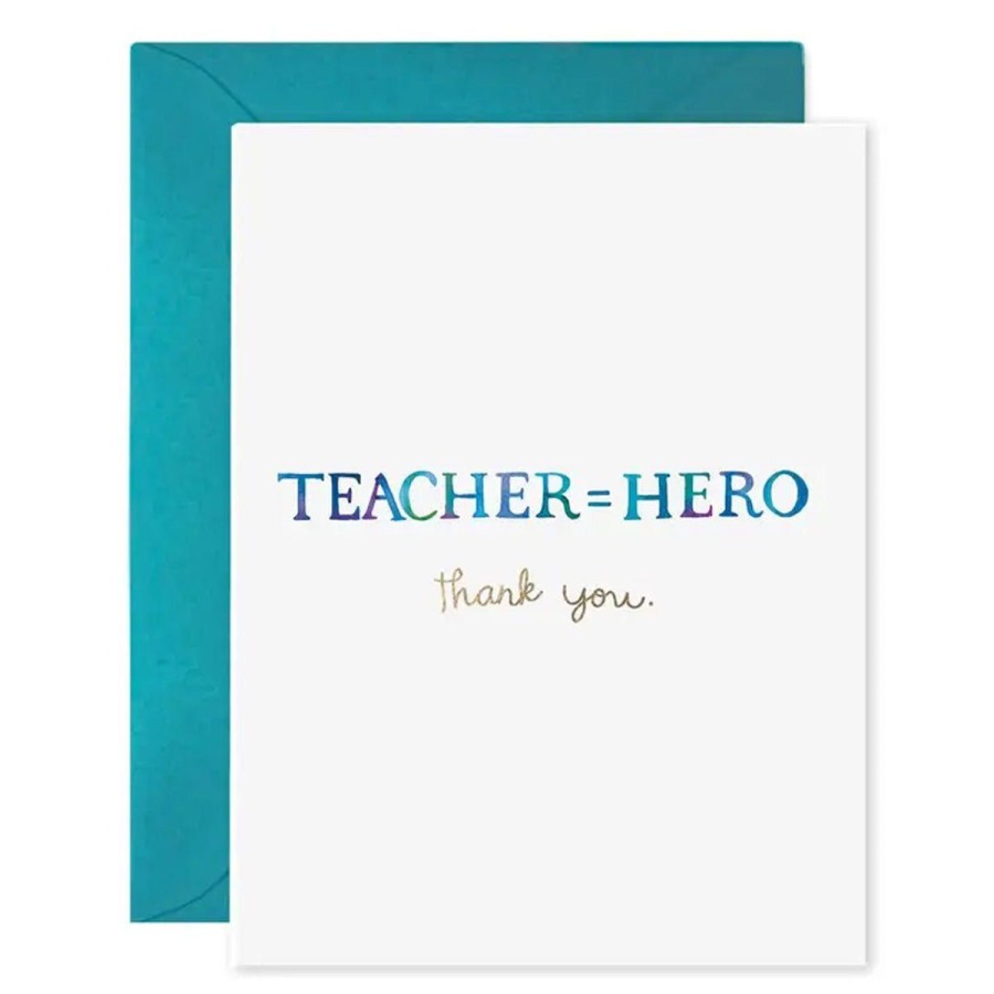 Paper Lockwood Thank You Cards | Teacher = Hero Greeting Card