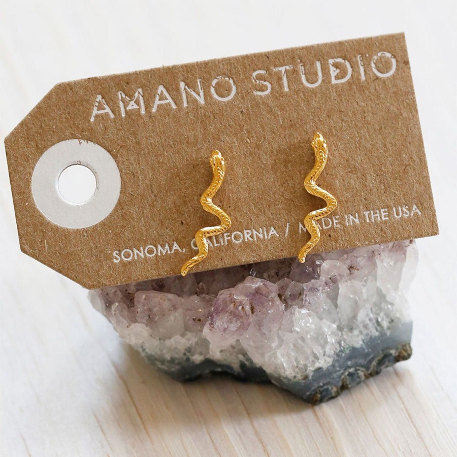 Accessories Lockwood | Gold Amano Studs-Serpent