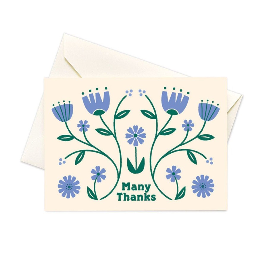 Paper Lockwood Boxed Cards & Postcards | Floral Periwinkle Thank You Notes-Box Of 10