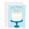 Paper Lockwood Birthday Cards | 30Th Cake Greeting Card