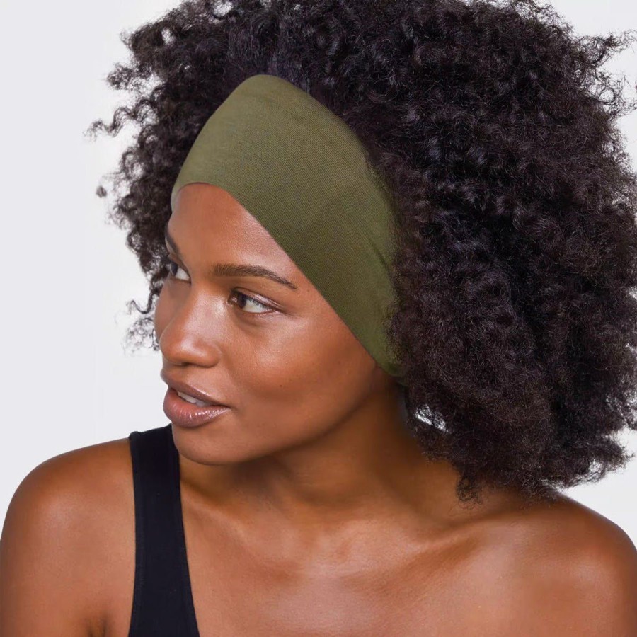 Accessories Lockwood | Cotton Adjustable Headband, Asst Moss