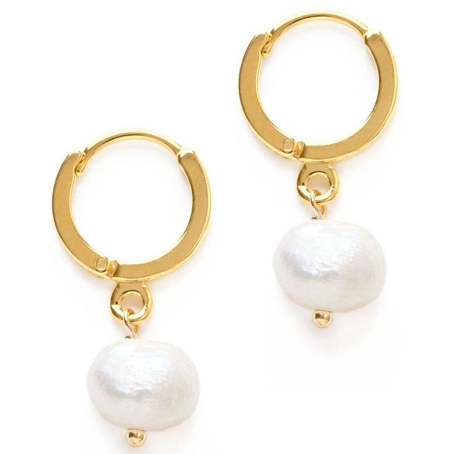 Accessories Lockwood | Freshwater Pearl Huggie Hoops