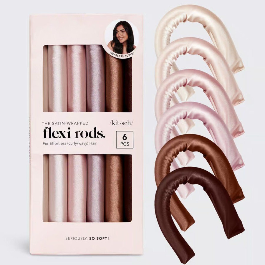 Beauty & Wellness Lockwood Beauty Tools | Satin-Wrapped Flexi Rods-6Pc Set