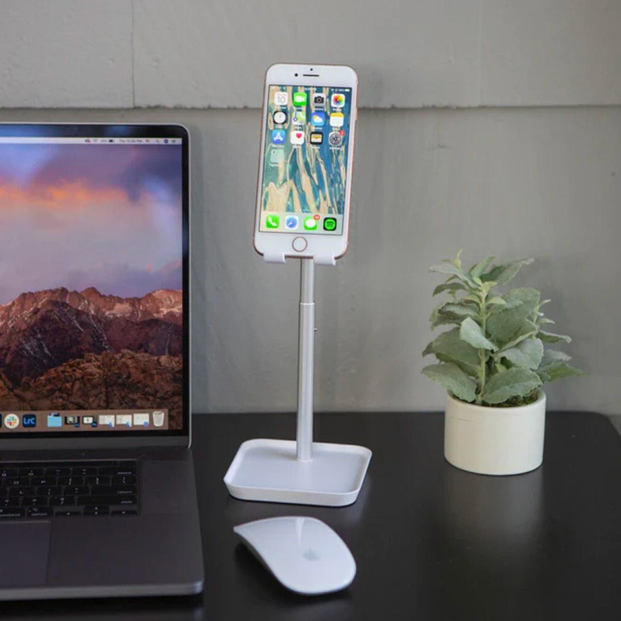 Paper Lockwood Desk Supplies | Adjustable Phone Stand-White