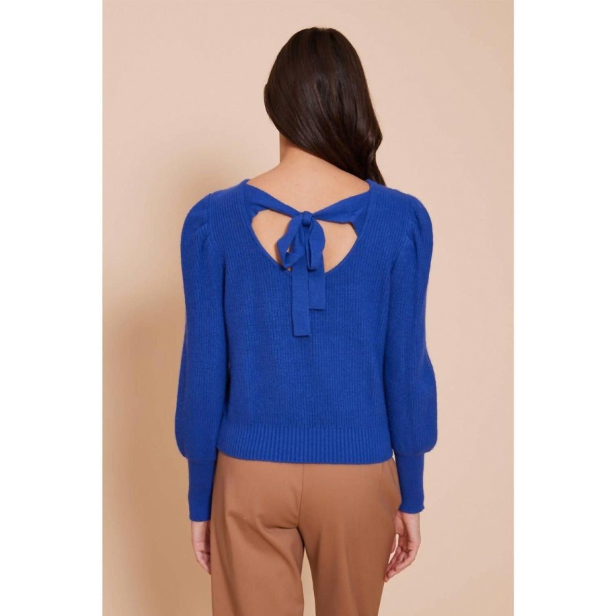 Women Lockwood Sweaters & Jackets | Kyla Tie Sweater In Blue