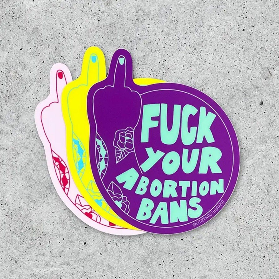 Paper Lockwood Stickers | Fuck Your Abortion Bans Sticker