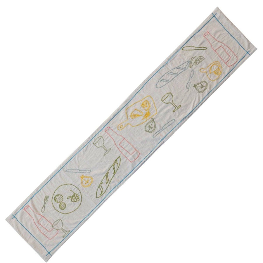 Home Lockwood Tabletop & Serving | Woven Embroidered Table Runner W/Tablescape